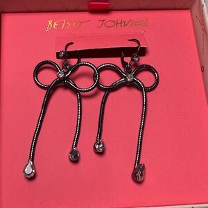 Betsey Johnson | Bows | Holiday Earrings | New in Gift Box